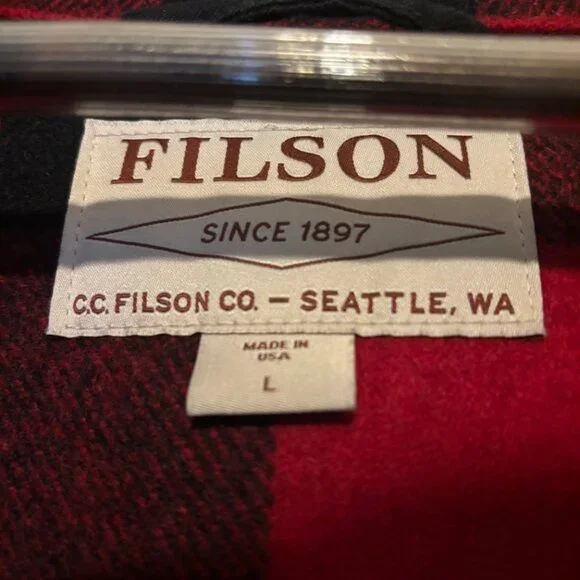 FILSON - Mackinaw Wool Cruiser Jacket - Size L